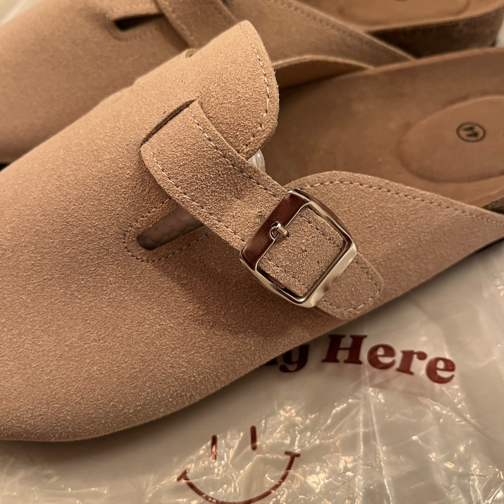 Beige Slip-On Cloggs - Picture 3 of 7